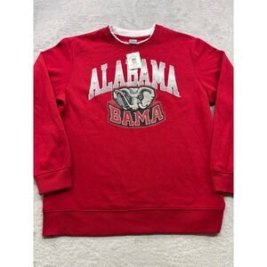 Alabama Crimson Tide Sweatshirt Mens XL Red White Layered Neck Big Al‎ NWT
